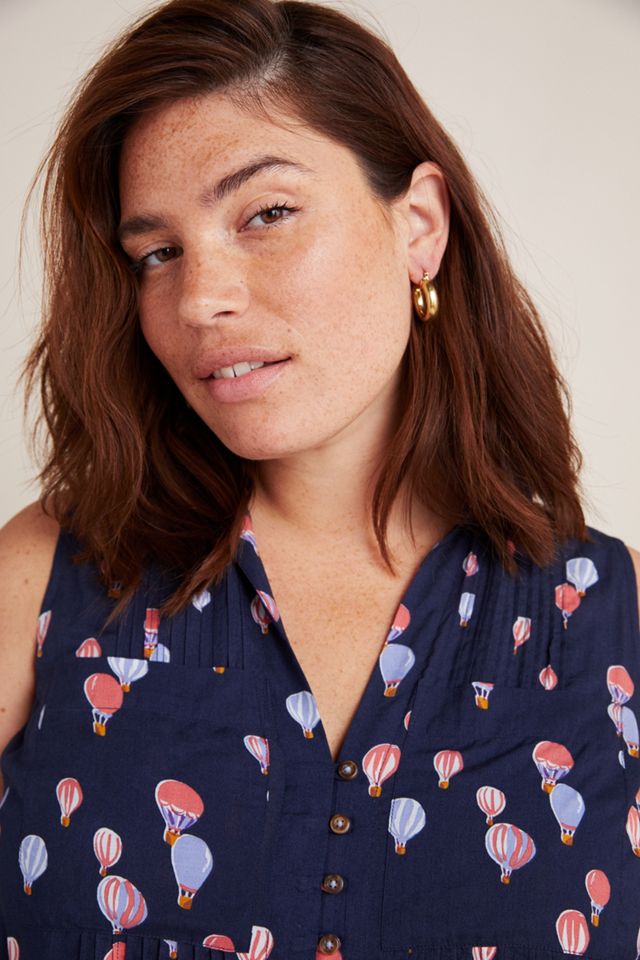 Maeve Whimsical Pintucked Blouse #6