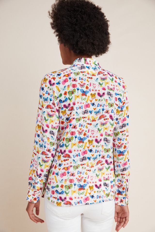 Carolyn Gavin Mariposa Silk Blouse #1