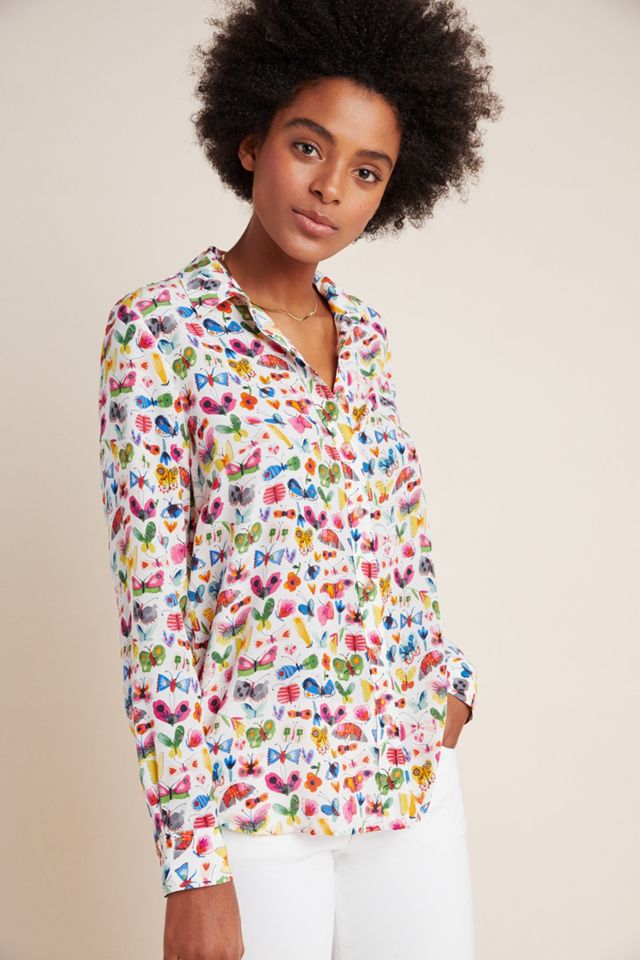 Carolyn Gavin Mariposa Silk Blouse #4