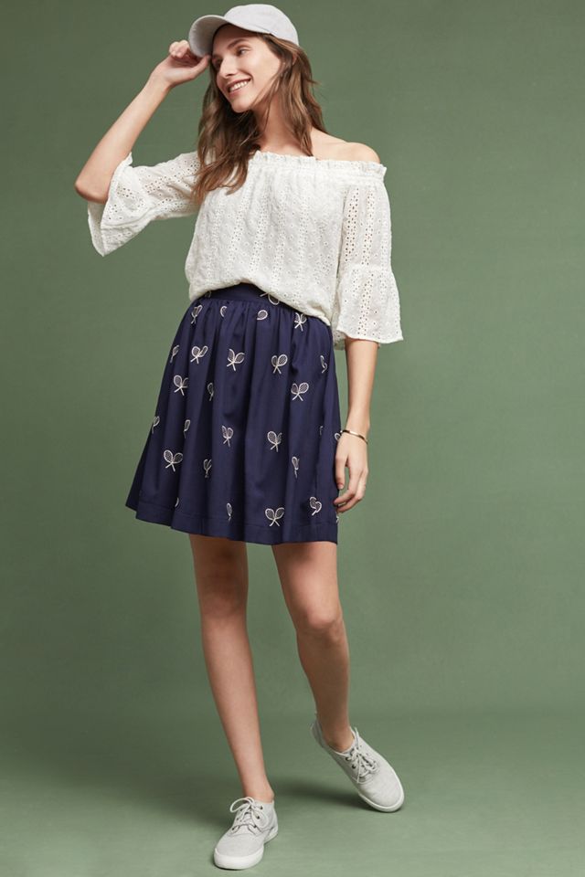 Off-The-Shoulder Eyelet Blouse #1