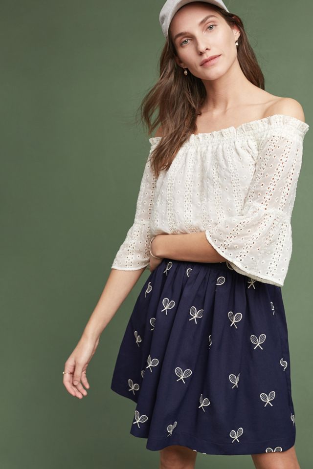 Off-The-Shoulder Eyelet Blouse #2