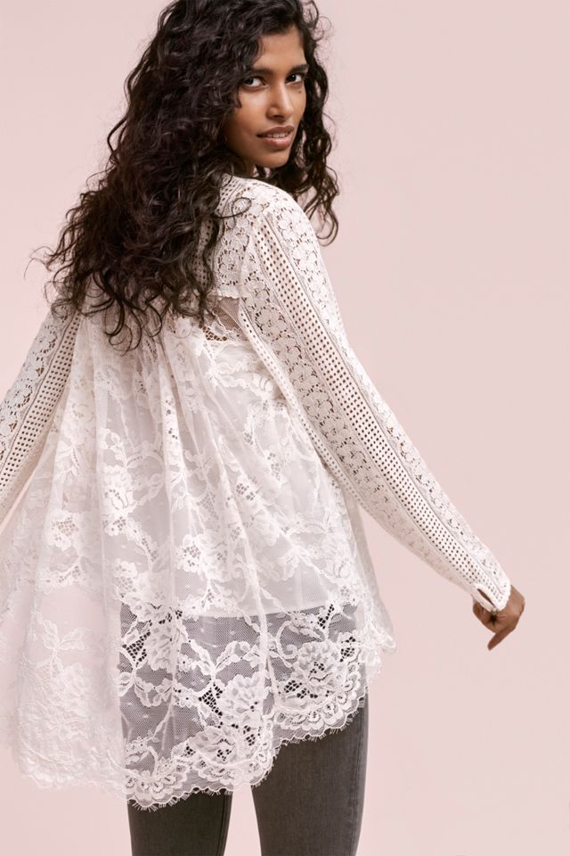 Scalloped Lace Henley #4