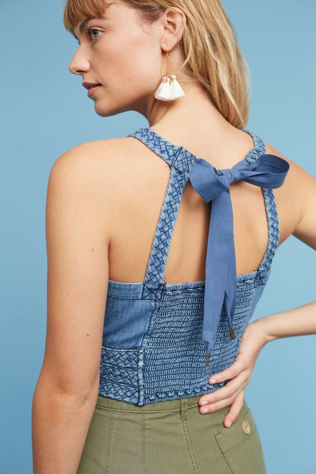 Braided Cropped Halter Top #3