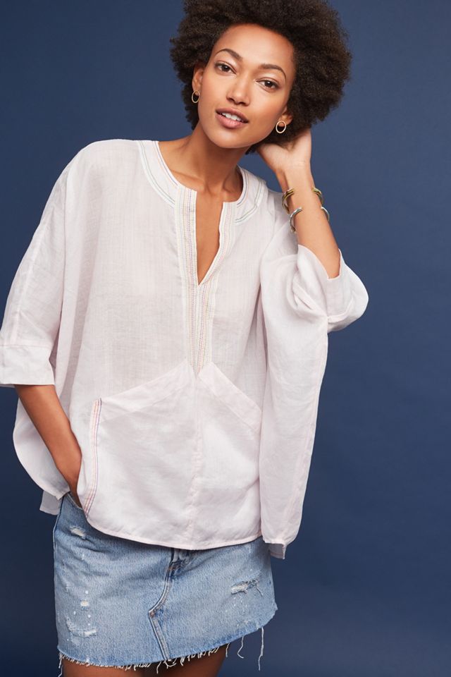 Martinique Linen Blouse