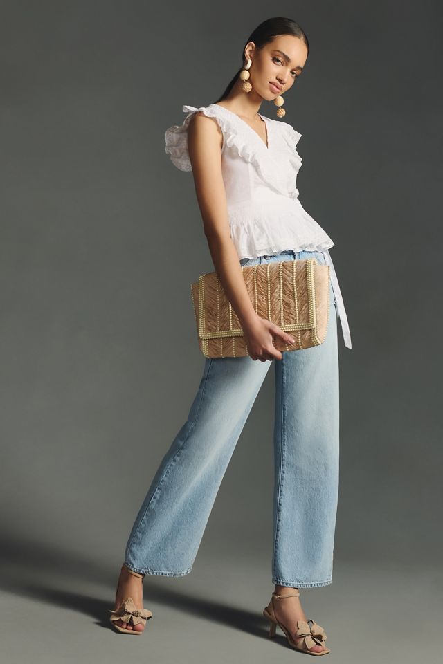 By Anthropologie Deep-V Ruffled Blouse #4
