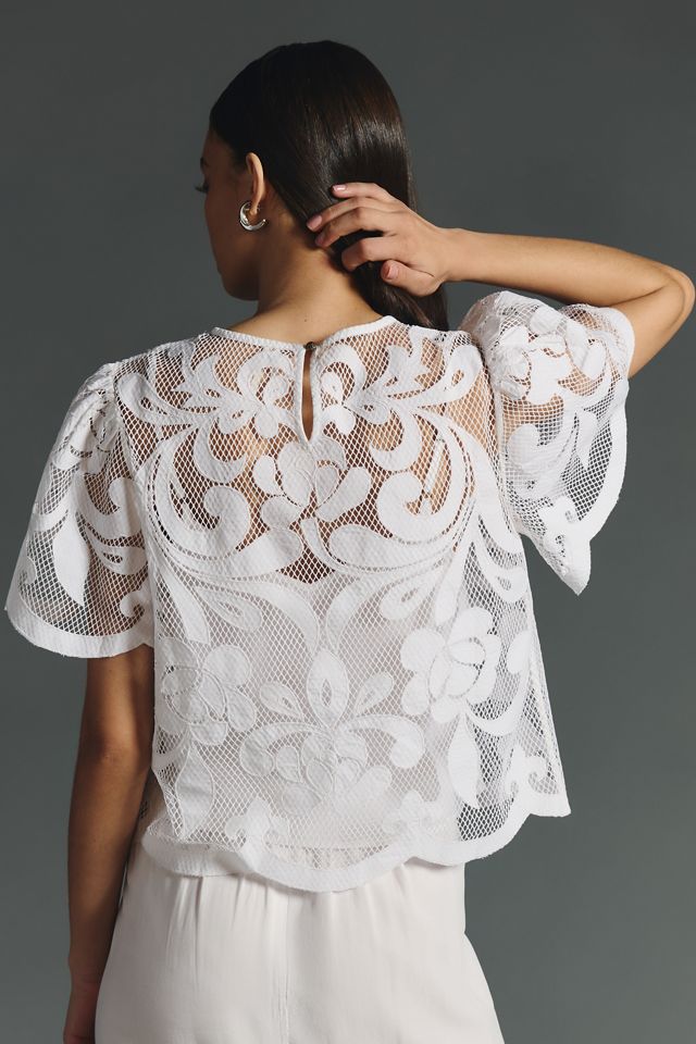 人気TOP By Anthropologie Cutwork Lace Top | Anthropologie トップス