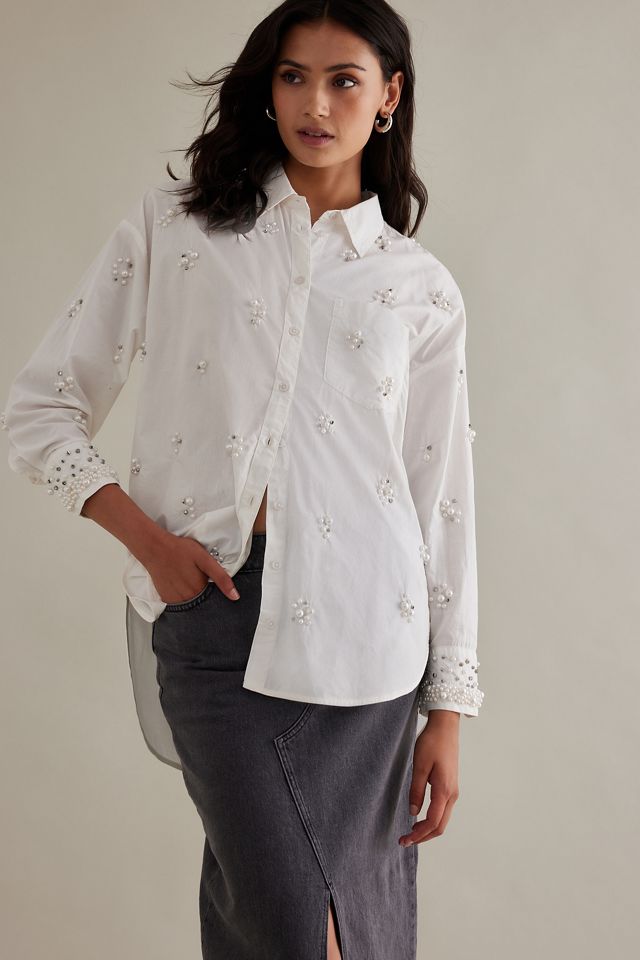 【the Barnnet】ブラウス The Bennet Buttondown Shirt by Maeve: Novelty Edition | Anthropologie