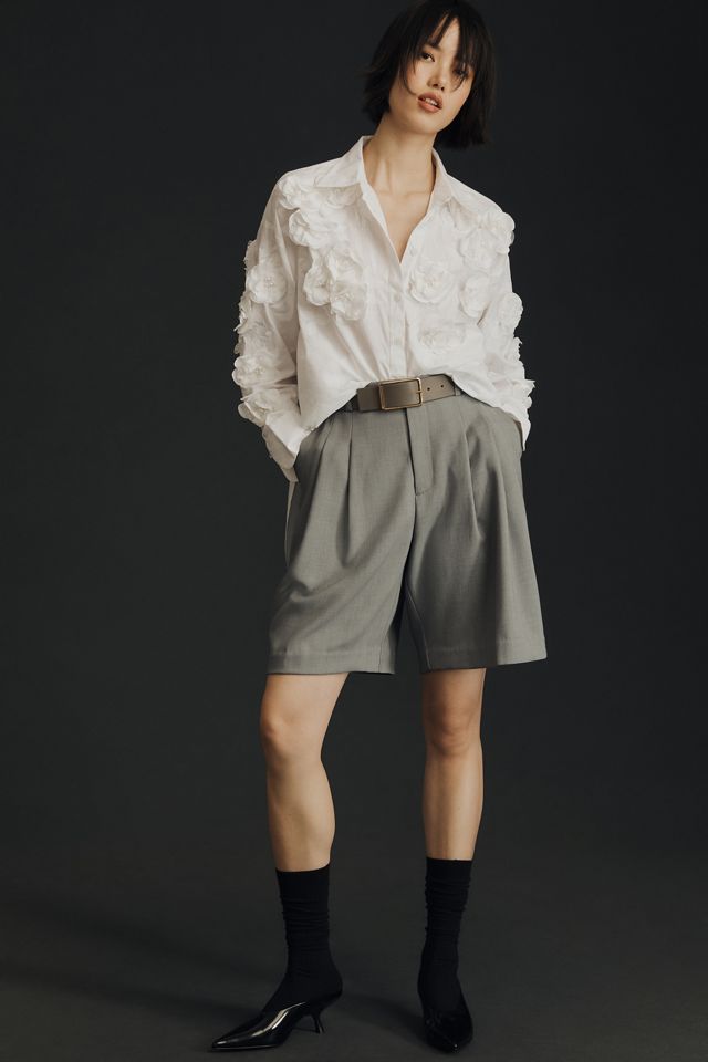 Bennet Buttondown Shirt by Maeve: Floral Appliqué Edition #2