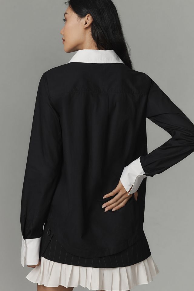 Maeve Cuffed Buttondown Blouse #1