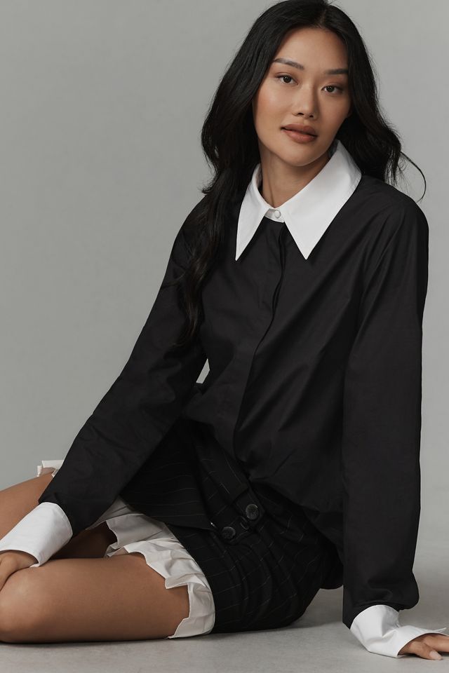 Maeve Cuffed Buttondown Blouse #3