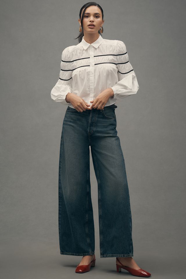 The Leandra Shirred Yoke Blouse by Maeve #2