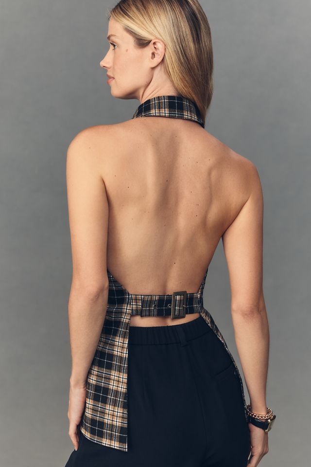 Pilcro Halter Backless Blouse #1