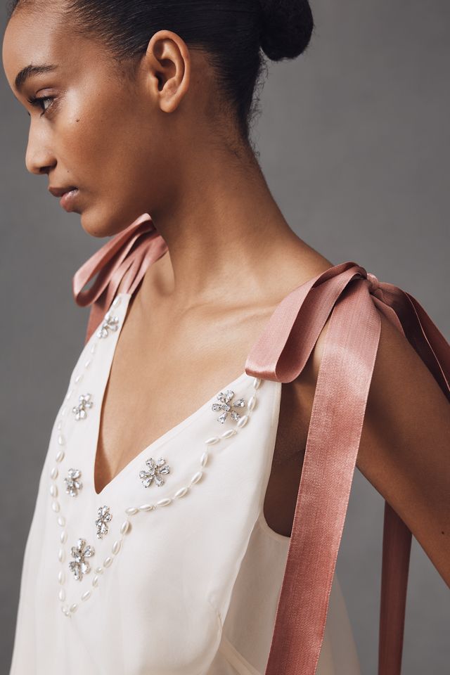 By Anthropologie Trägertop mit Kristallen #4