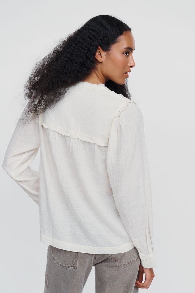 Pilcro 100% Cotton Ruffle Blouse #6
