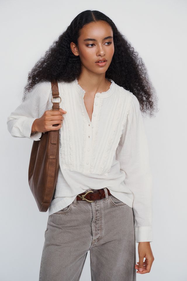 Pilcro 100% Cotton Ruffle Blouse #4