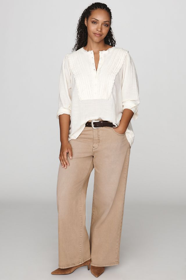 Pilcro 100% Cotton Ruffle Blouse #2