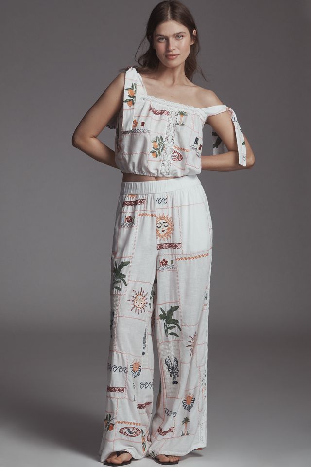 Pilcro Embroidered Patchwork Crop Tank Top #2