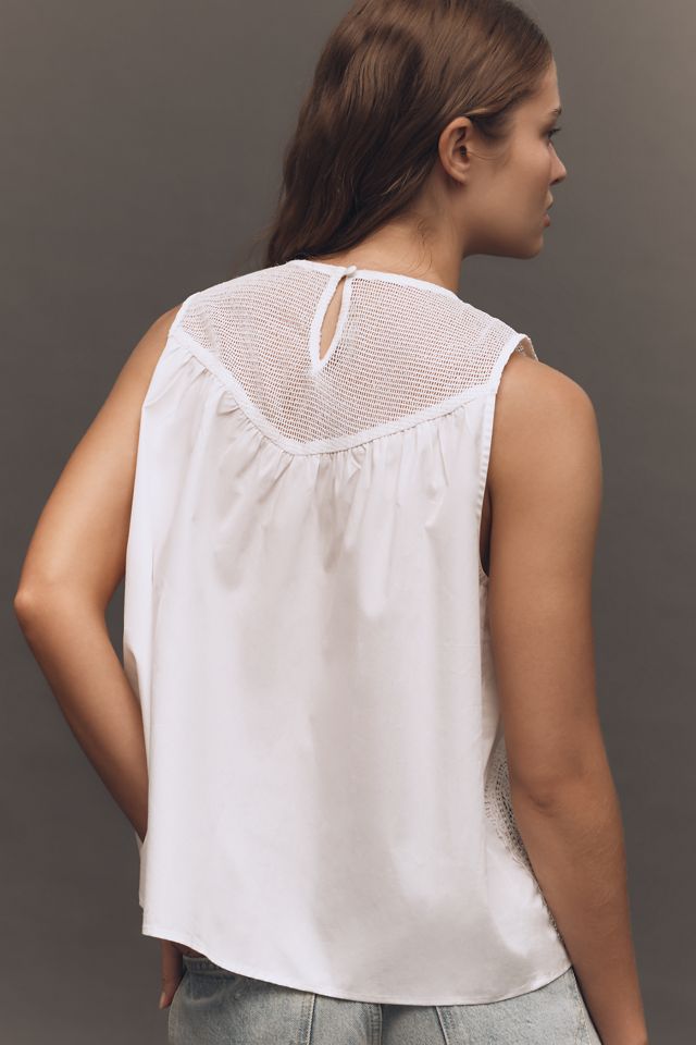 The Iris Poplin Sleeveless Blouse by En Elly #1
