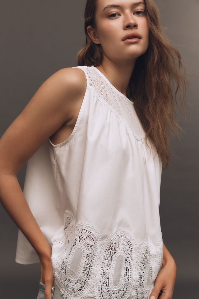 The Iris Poplin Sleeveless Blouse by En Elly #3