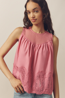 The Iris Poplin Sleeveless Blouse by En Elly