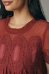 The Iris Short-Sleeve Sueded Blouse by En Elly