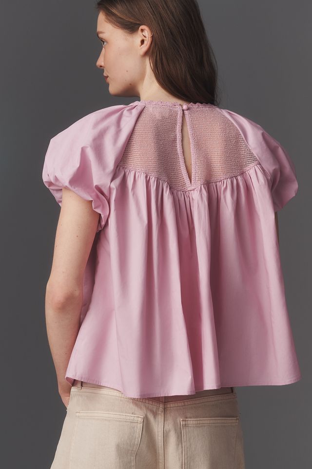 En Elly Häkelbluse mit Puffärmeln #1