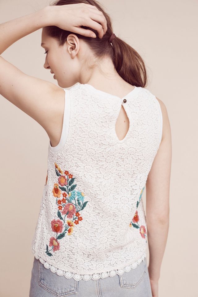 Embroidered Lace Shell #3