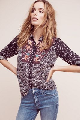 Embroidered Farfalla Buttondown