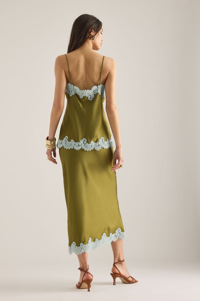 By Anthropologie Lace Trim Cami Top #1