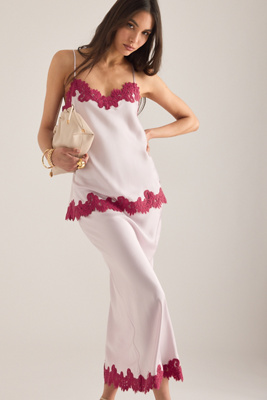 By Anthropologie Lace Trim Cami Top