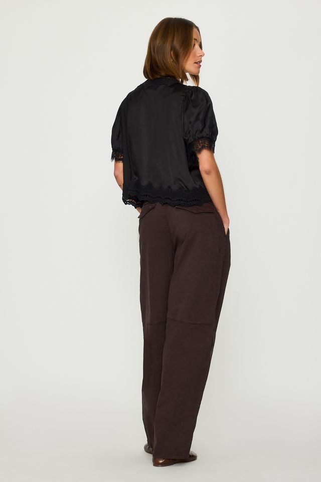 Blusa de Satén con Ribete de Encaje Stella By Anthropologie #5