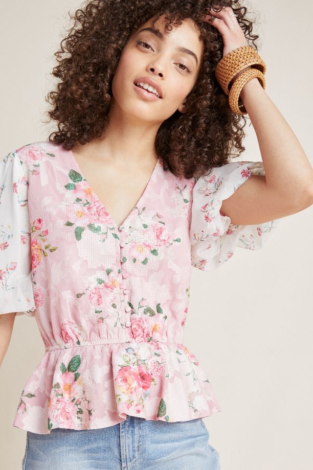 Rose Garden Blouse Anthropologie UK