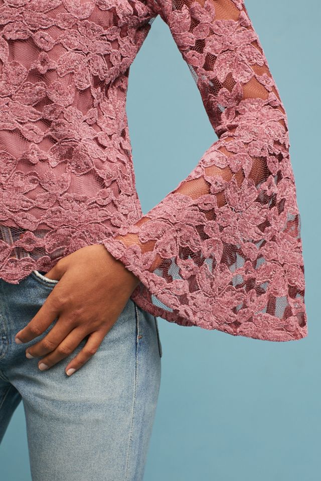 Bell-Sleeved Lacework Top #1