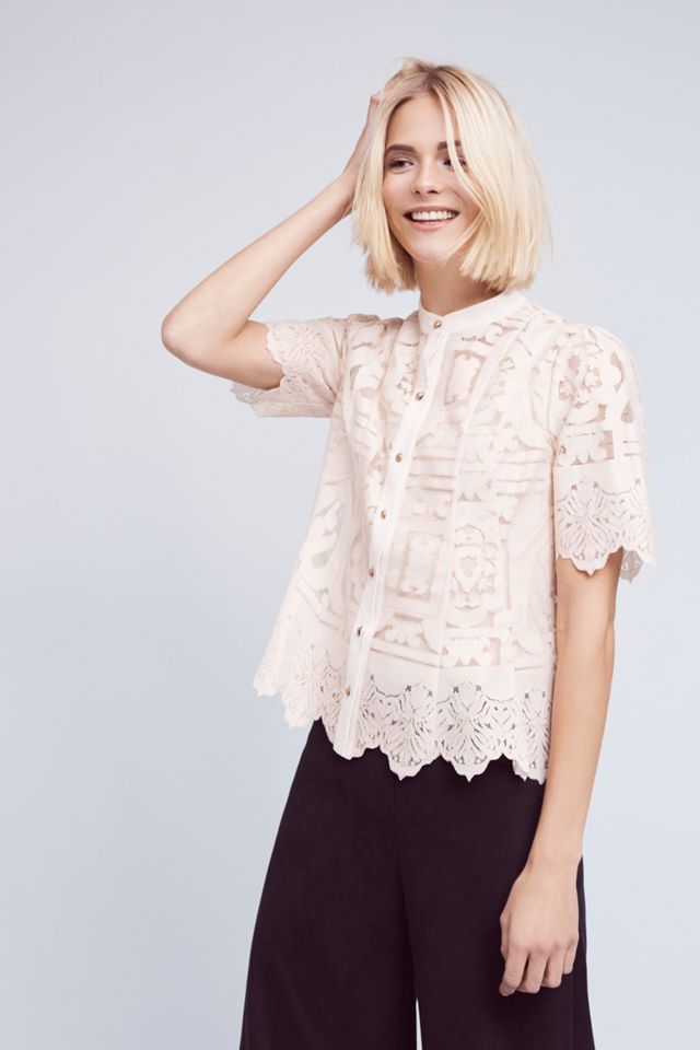 Sagesse Lace Buttondown #3