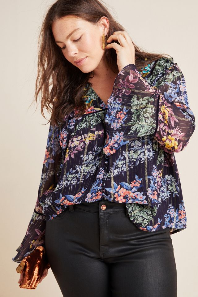 Sleeve Embroidered Blouse Top - La Vivente