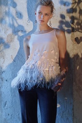 Feathered Fringe Blouse