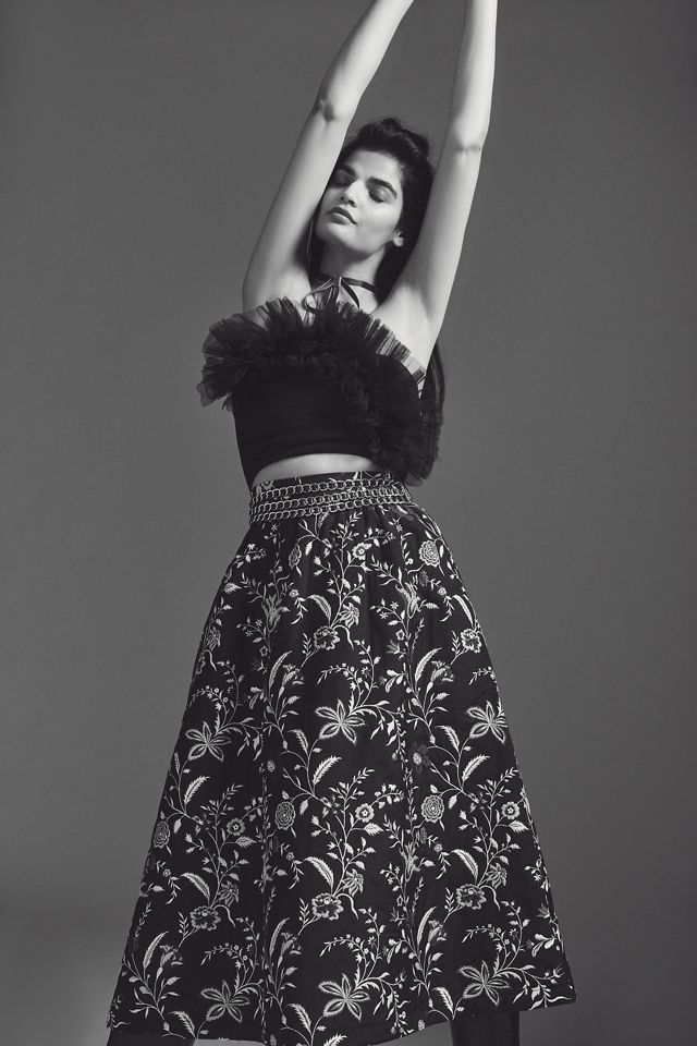 Ranna Gill Strapless Tulle Top #1