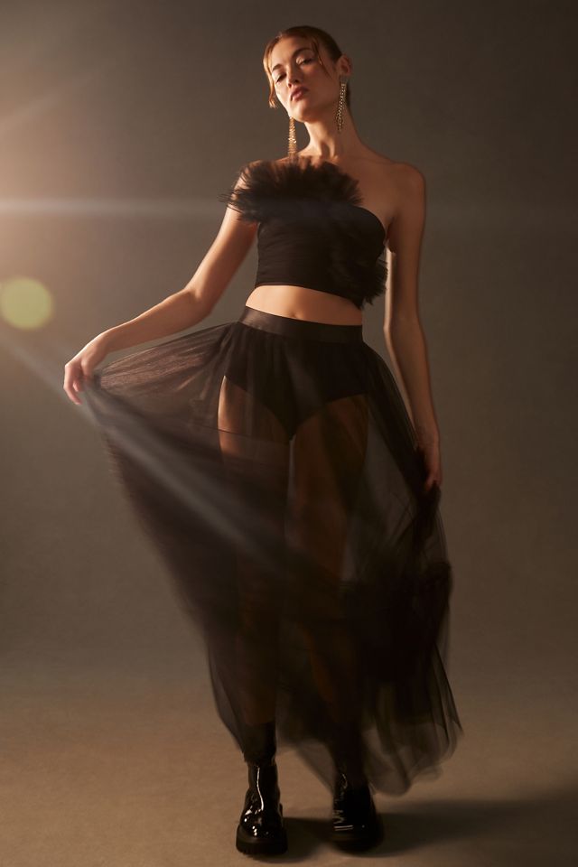 Ranna Gill Strapless Tulle Top #4