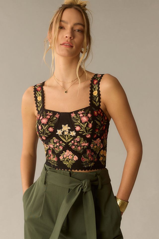 Ranna Gill Embroidered Bustier | Anthropologie UK