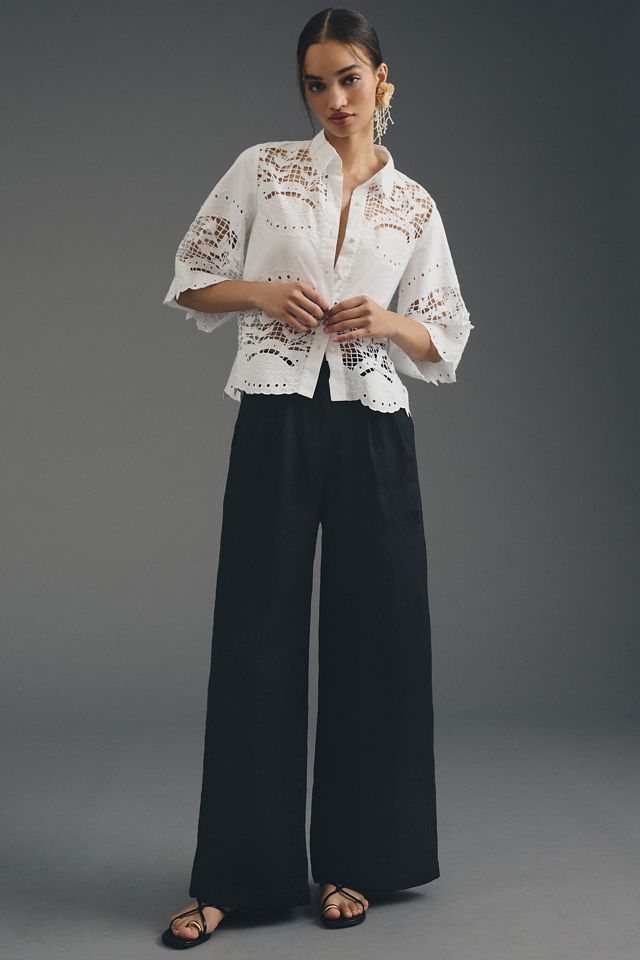 Ranna Gill Cutwork Buttondown Blouse #3