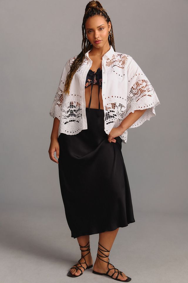 Ranna Gill Cutwork Buttondown Blouse #5