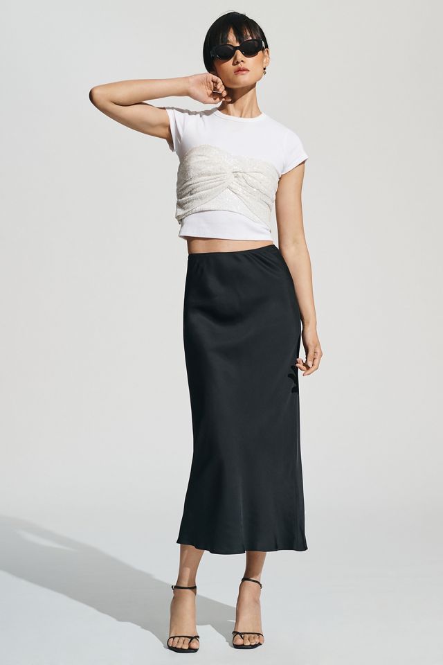 Ranna Gill Sequin Embellished Bustier Crop Top #2