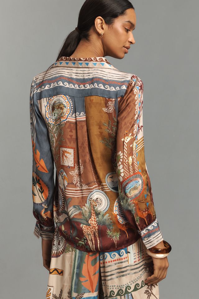 Ranna Gill Printed Buttondown Shirt #1