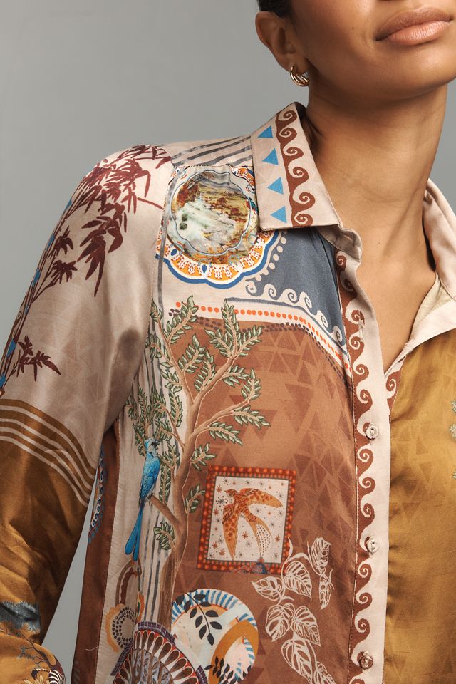 Ranna Gill Printed Buttondown Shirt #3