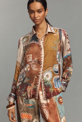 Ranna Gill Printed Buttondown Shirt