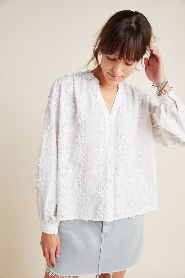 Chemise à motifs fleuris texturés Anette #3