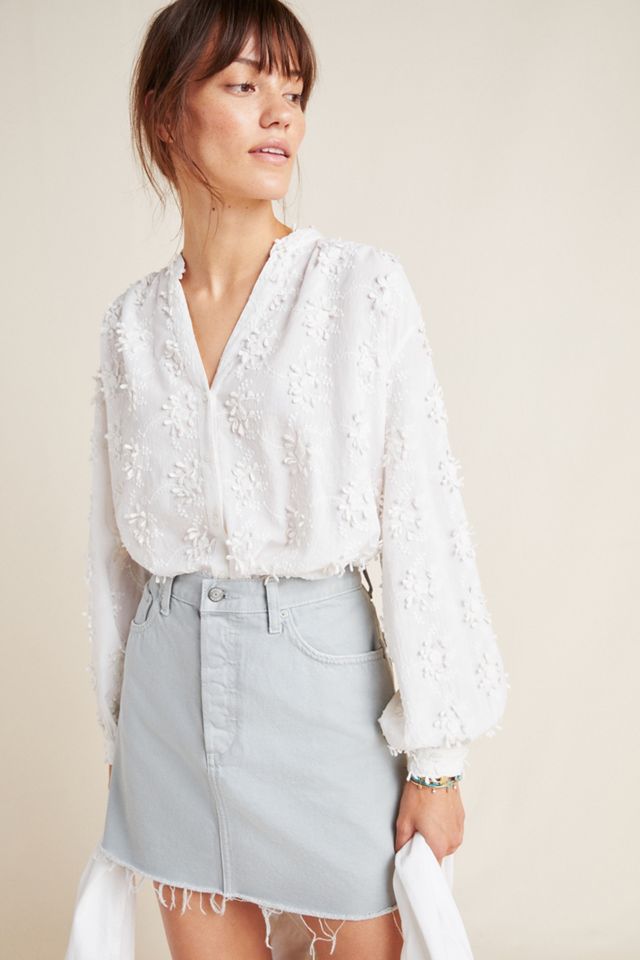 Chemise à motifs fleuris texturés Anette #4