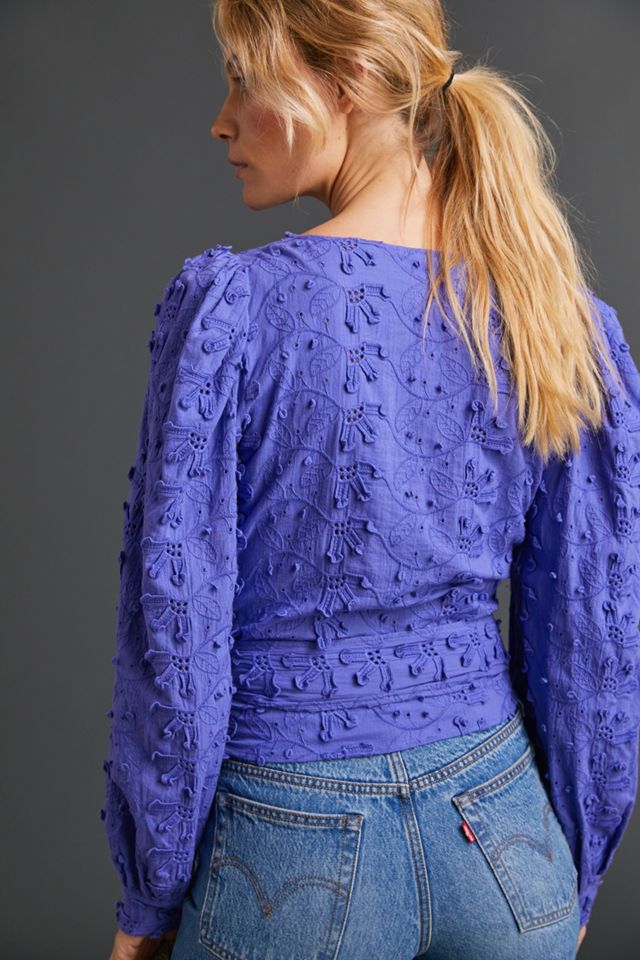Idah Textured Wrap Blouse #1