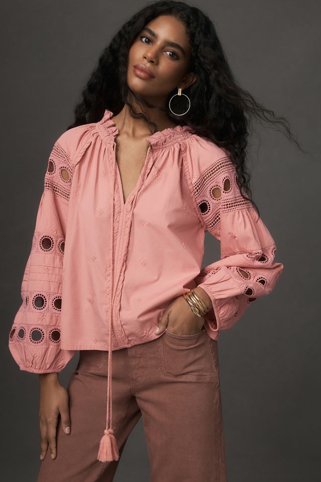 Forever That Girl Long-Sleeve V-Neck Peasant Blouse #2