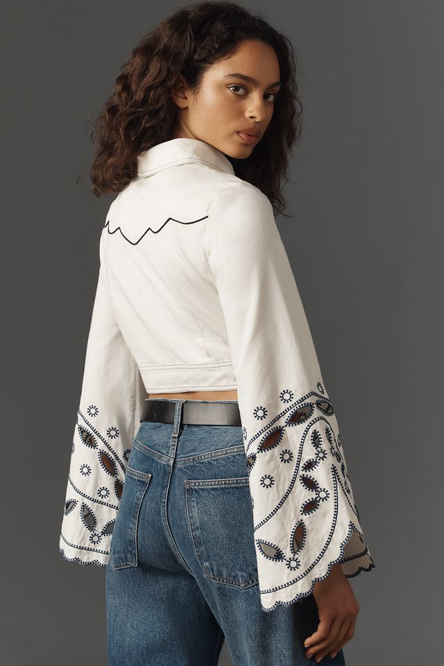 Let Me Be Eyelet Long-Sleeve Blouse #1